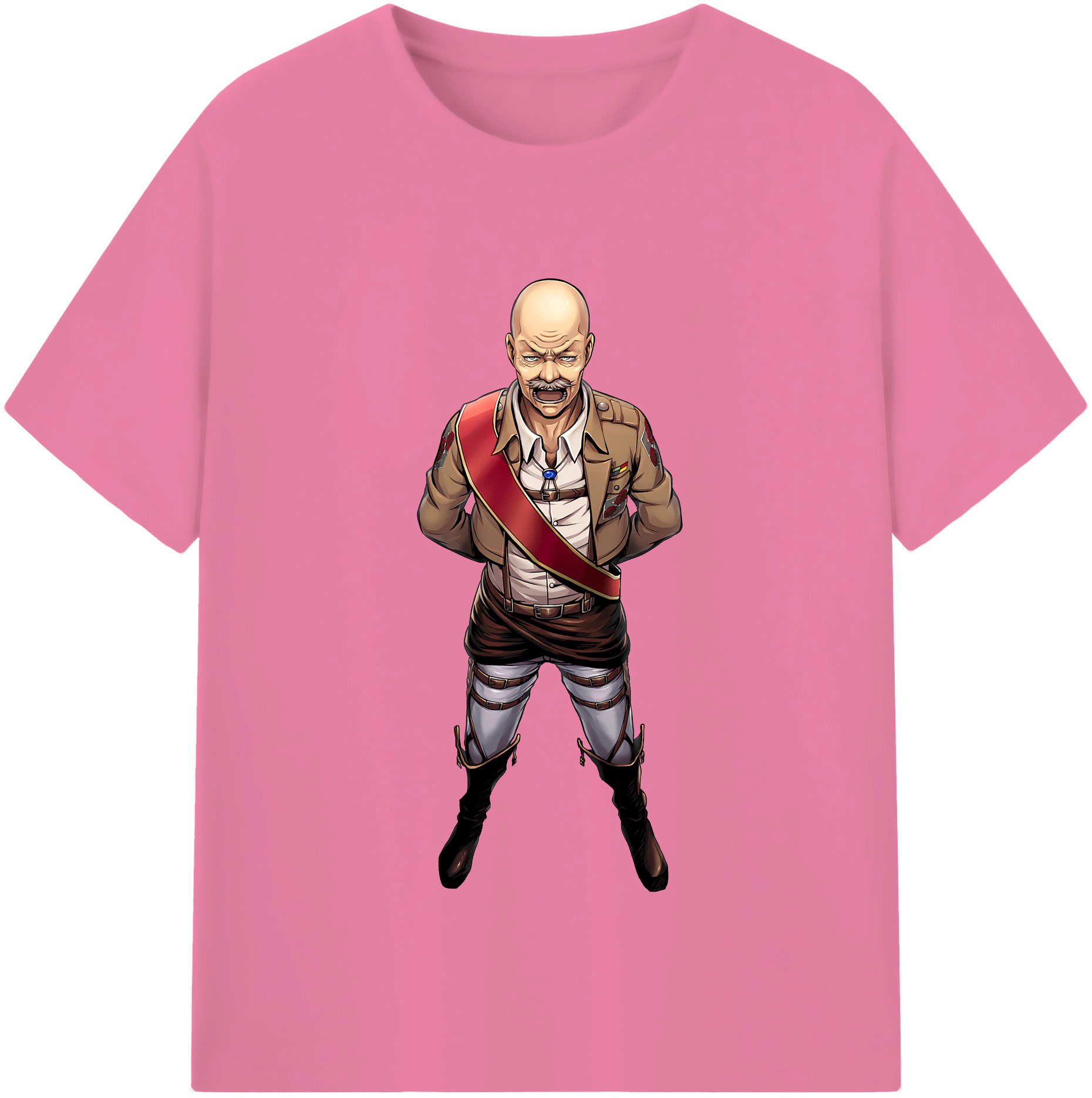 （画像用） 進撃の巨人 ドット·ピクシス Attack on Titan Dot Pixis 綿100％半袖Tシャツ（フロントプリント）